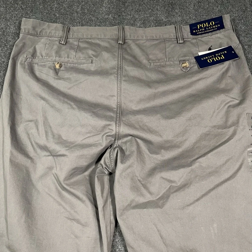 NWT Polo Ralph Lauren The Polo‎ Chino Pants Mens 40x32 Gray Stretch Loose Fit
